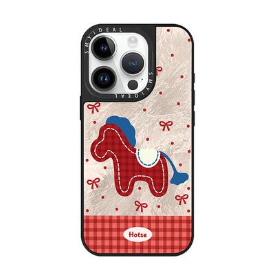 格子小马适用iPhone17Promax手机壳14磁吸苹果16Pro马年15新款12限定13华为mate70小米17荣耀magic8vivox300