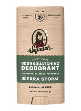Dr. Squatch-Sierra Storm葛根粉木炭后生元止汗巨杉香持久除臭棒