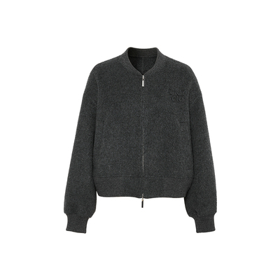 indicia标记羊毛短款呢大衣