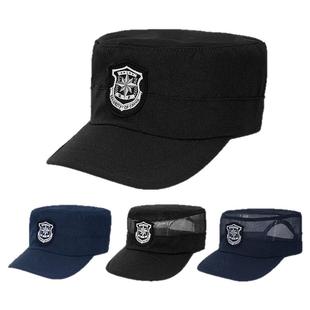 保安帽子男夏季新式执勤作训工作帽通用门卫正品高级春秋安保网眼