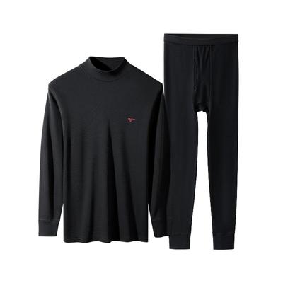 七匹狼纯棉保暖内衣男款上身单件打底棉毛衫中领全棉打底秋衣秋裤