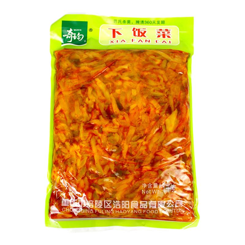 涪陵奇均榨菜丝下饭菜1000g早餐咸菜餐饮商用大包红油凉拌菜下饭