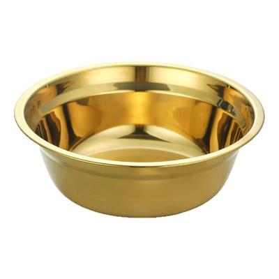 304不锈钢盆食品级平底汤盘碗饭碗家用镀金小盆饭盆加厚小碗盆子