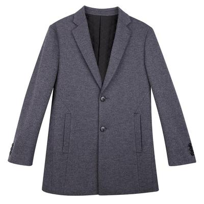 才子男士羊毛呢子大衣中长款外套