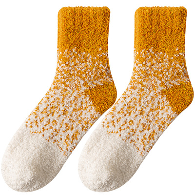 袜子男秋冬季中筒居家毛巾袜男士