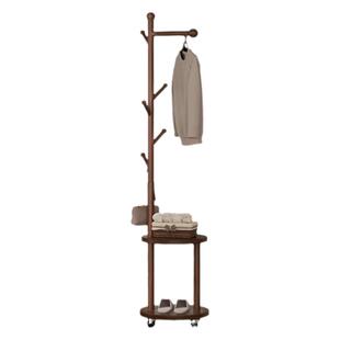 衣架落地卧室挂衣架小型衣帽架不占空间晚上放衣神器实木置物架式