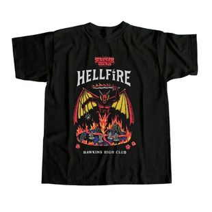 Stranger Things怪奇物语周边复古风短袖T恤男女宽松落肩袖纯棉潮