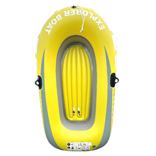 加厚单人双人充气船塑料艇皮划艇气垫船钓鱼船划桨冲浪漂流沙滩