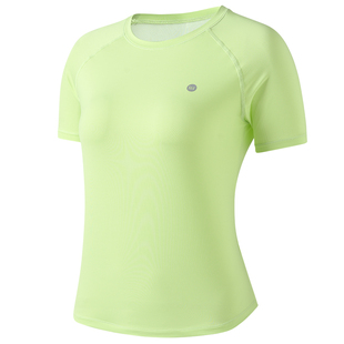 361运动上衣短袖夏季羽毛球t恤健身服绿色网纱运动服跑步瑜伽服女