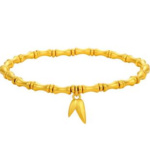 周六福黄金手链女计价古法手串节节高升金镯子送女生新年礼物