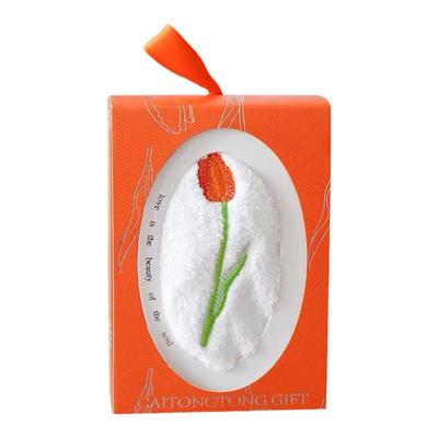 郁金香珊瑚绒婚礼礼盒女伴娘伴手礼毛巾结婚实用擦手巾回礼盒子