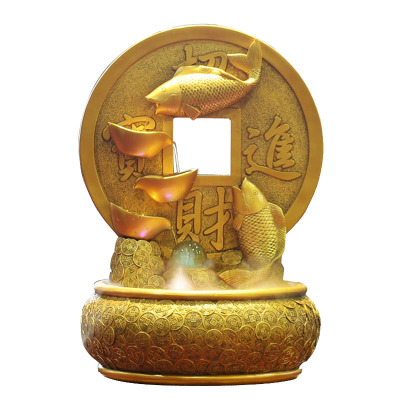招财进宝流水摆件聚宝盆