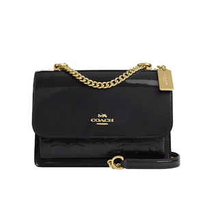 【自营】COACH/蔻驰女士风琴包气质漆皮链条包简约百搭单肩斜挎包