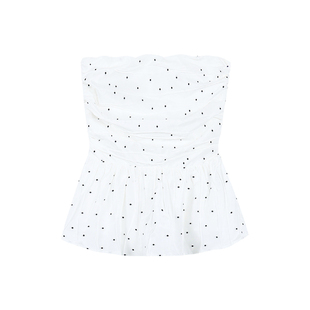 pusumede辣妹波点抹胸小衫外穿性感修身背心女露肩设计感无袖上衣