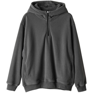 180中大童 可亲子儿童摇粒绒卫衣 男女童保暖连帽上衣 秋冬款童装