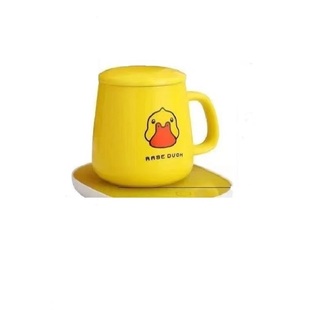 小黄鸭暖暖杯55度智能恒温杯办公室牛奶加热杯垫马克杯礼盒装定制