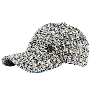 帽子男士高端品牌硬顶棒球帽秋冬百搭大牌风格子鸭舌帽潮牌正品帽