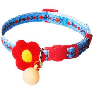 猫咪项圈颈部装饰柔软防窒息蝴蝶结花朵铃铛装饰可挂姓名牌2件9折