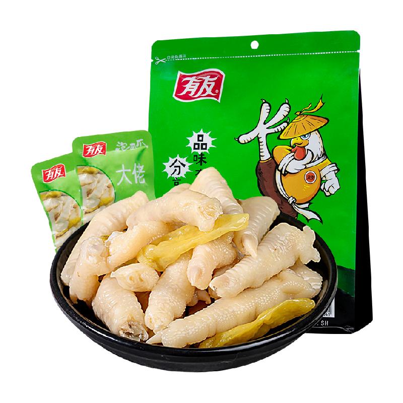有友山椒味网红零食泡椒鸡爪428g