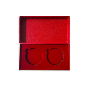 纪念币章盒子收藏收纳礼盒保护壳国博故宫博物馆旅游景区45mm红色