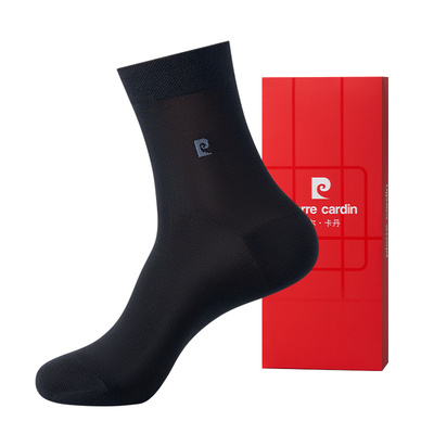 皮尔卡丹纯棉防臭秋冬厚款中筒袜