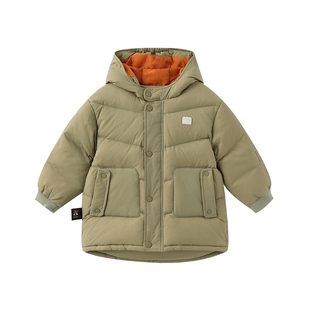 moimoln小云朵童装冬季男童羽绒服儿童冬装加厚连帽外套