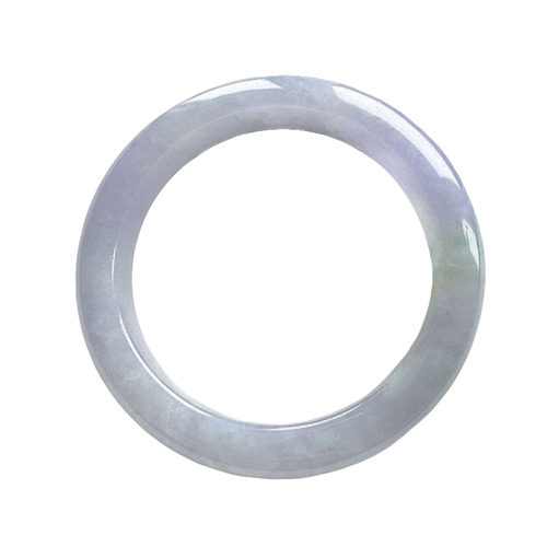 翡翠林 冰种紫罗兰翡翠手镯56缅甸天然正品A货淡紫色玉镯平安镯55