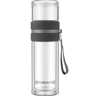 富光茶水分离泡茶杯双层玻璃水杯子男女便携大容量过滤保温泡茶师