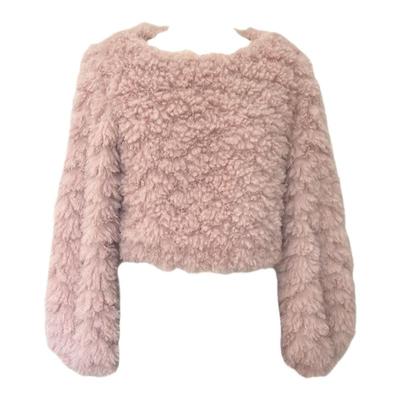 YannM厚灯笼袖毛绒可爱短款上衣