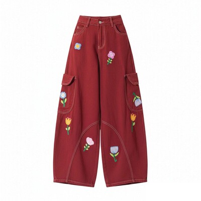 大码女装辣妹风时尚减龄阔腿裤女