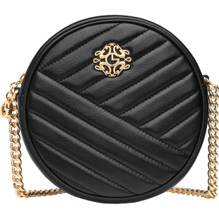 金利来2026新款迷你百搭菱格链条小圆包菱格质感时尚单肩斜挎包女