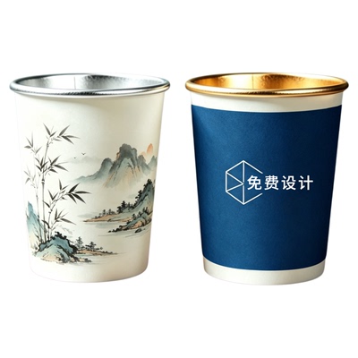 一次性银箔纸杯定制加厚防漏防烫