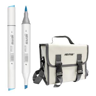 IERS艾尔斯软头马克笔106BR套装酒精油性双头学生手绘动漫服装用