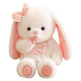 宝宝晚安系列公仔柔软金貂绒可爱兔子小熊猫咪毛绒玩具抱睡娃娃