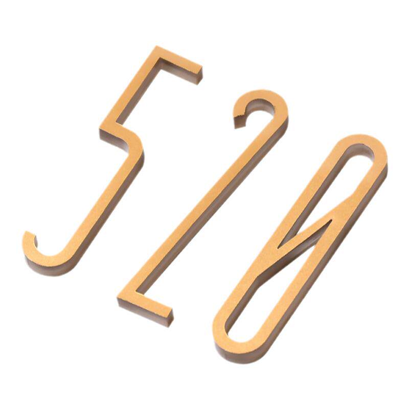 简约3D数字立体号码牌定制亚克力高档金色英文字母创意酒店宾馆公寓房间编号宿舍出租房门牌号贴字墙贴