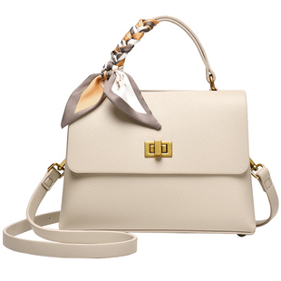 2025新款时尚简约手提包小众洋气单肩包软大容量气质斜挎包锁扣包