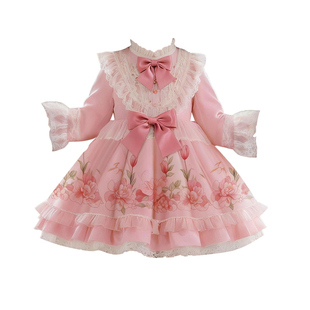 儿童春装连衣裙洛丽塔女童生日公主裙2026新款春秋洋气小女孩裙子