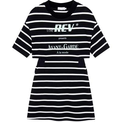 REVAN芮范设计师款质感果冻胶黑白连衣裙RN31101110