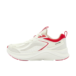 乔丹红色百搭运动鞋休闲鞋女2026年夏季厚底增高网面透气女子跑鞋