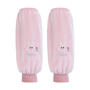 袖套女冬羽绒服专用2025新款长款套袖防脏耐磨上班工作高颜值护袖