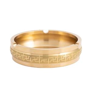 纯黄铜烟灰缸家用客厅酒店专用茶桌茶几老板办公桌用高端铜制灰缸