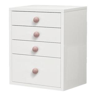 桌面抽屉式收纳盒多巴胺玄关收纳置物架桌上化妆品铁艺多层储物柜