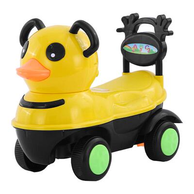 大黄鸭儿童滑行车1-4岁音乐灯光四轮溜溜车男女孩可坐扭扭车