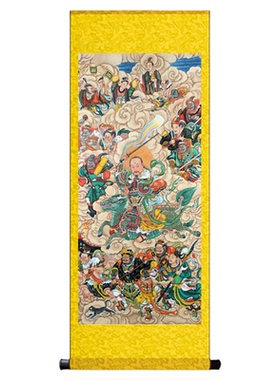 雷祖雷公画像九天雷声神像挂画