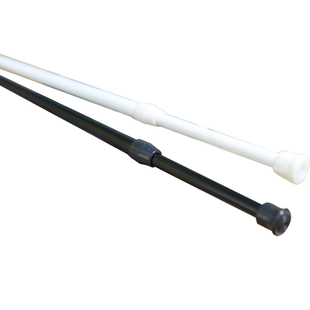 外单日单门帘杆半帘杆伸缩杆涨杆无需钻孔黑色免打孔穿杆窗帘挂杆