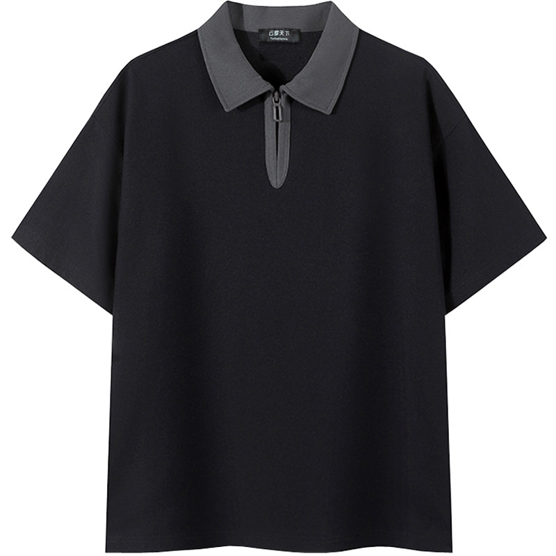 特大码加肥加大号肥佬胖仔400斤上衣服短袖t恤POLO翻领体恤男夏装