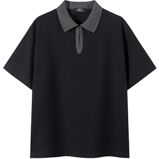 特大码加肥加大号肥佬胖仔400斤上衣服短袖t恤POLO翻领体恤男夏装
