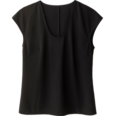 CR简约黑色短袖打底衫上衣