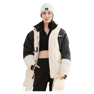 熊猫女装中长款羽绒服女2025冬男女可拆卸加厚保暖羽绒外套女