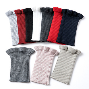 羊绒手臂套拼接假袖子女秋冬季毛衣针织加厚保暖护腕螺纹袖口手套